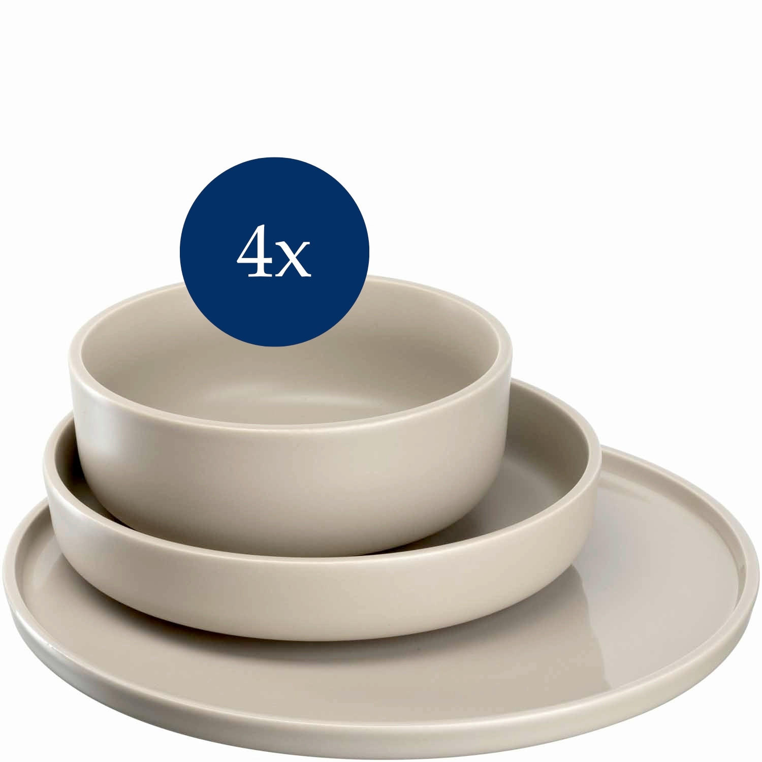 TAFELSERVICE ROMA 12-teilig  - Beige, Konventionell, Keramik (32,00/35,30/28,70cm) - Leonardo