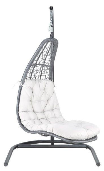 HÄNGESESSEL 119/193/119 cm  - Anthrazit/Beige, Design, Kunststoff/Textil (119/193/119cm) - Ambia Garden