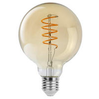 LED FILAMENT ŽARULJA - boje jantara, Basics, staklo (9.5/13.8cm)