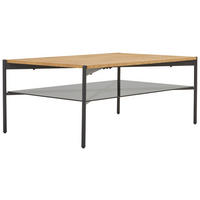 COUCHTISCH in Metall, Glas, Holzwerkstoff 110/45/70 cm  - Eichefarben/Schwarz, Design, Glas/Holzwerkstoff (110/45/70cm) - PBJ
