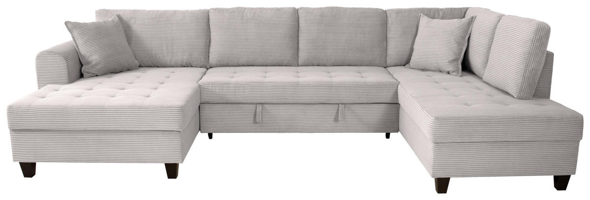 WOHNLANDSCHAFT MORITZ Beigebraun Cord  - Beigebraun, Trend, Textil (155/324/178cm) - P & B