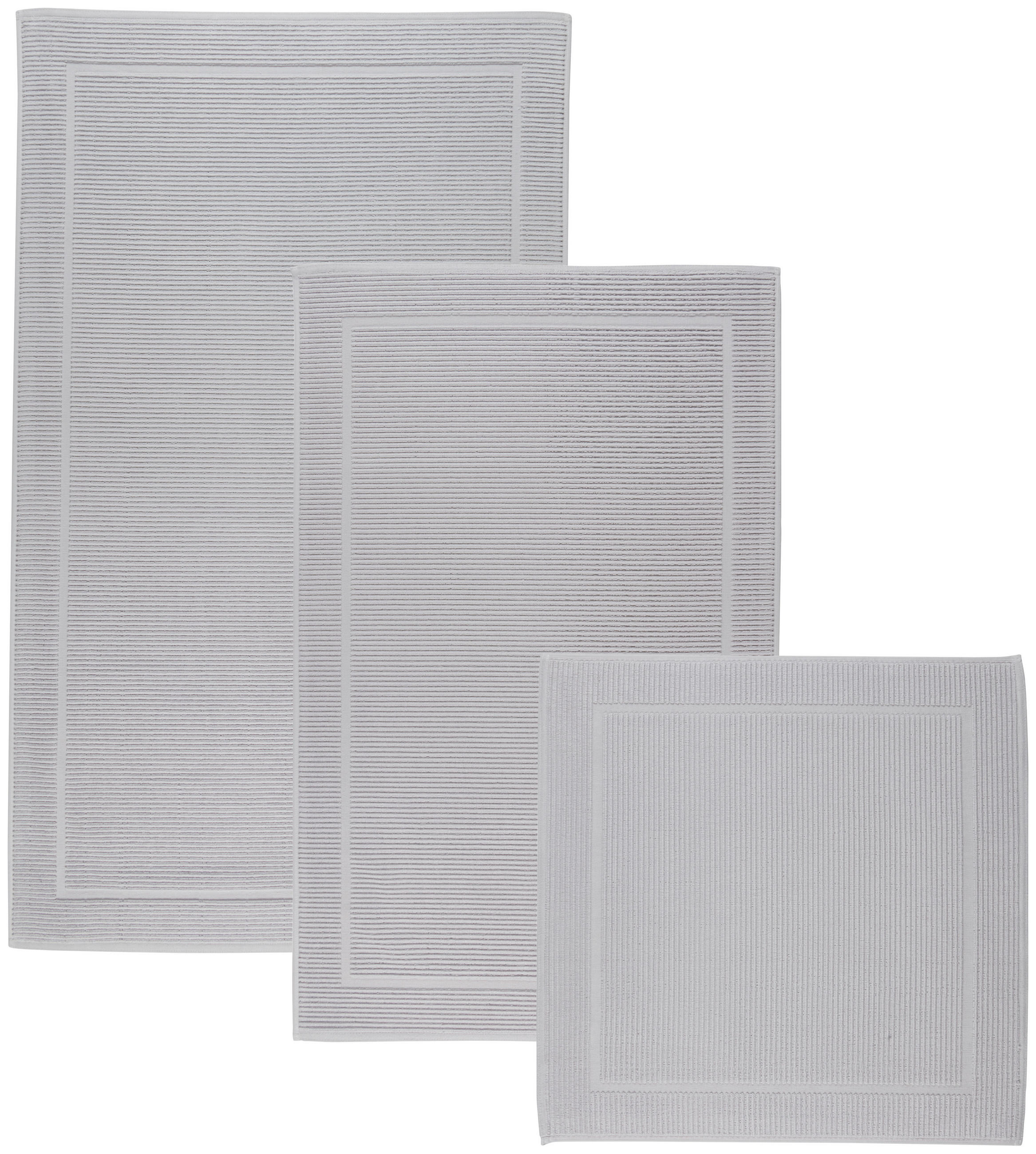 BADEMATTE  50/60 cm  Silberfarben   - Silberfarben, Basics, Textil (50/60cm) - Bio:Vio