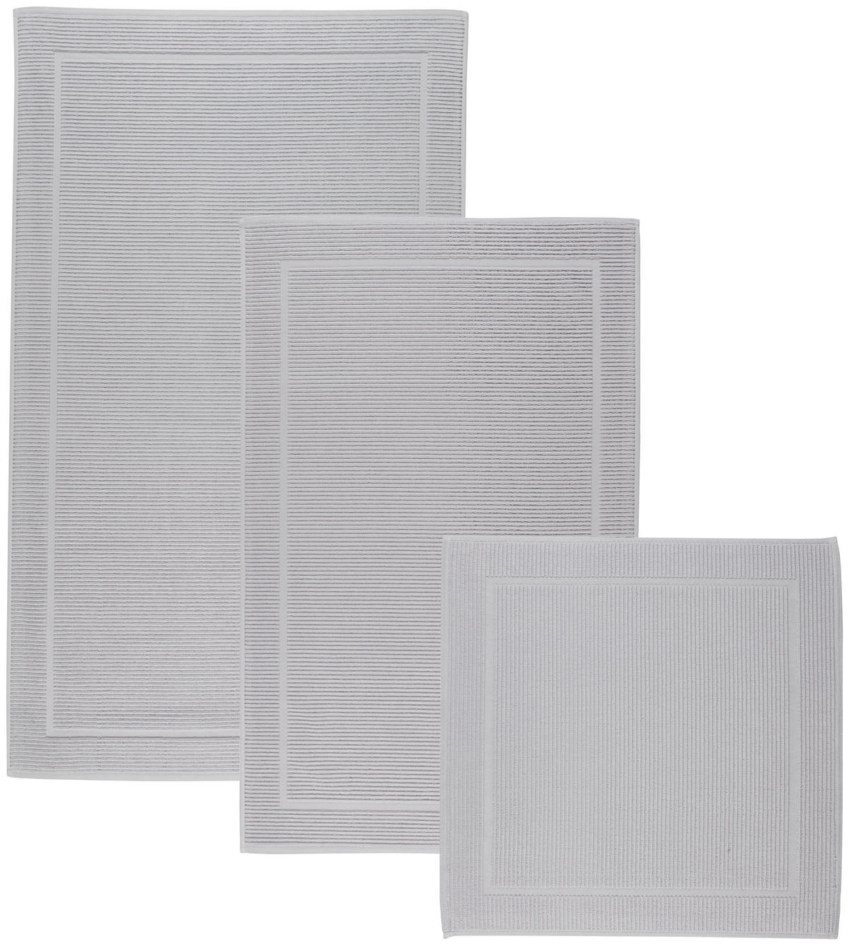 KOUPELNOVÁ PŘEDLOŽKA, 50/60 cm - barvy stříbra, Basics, textil (50/60cm) - Bio:Vio