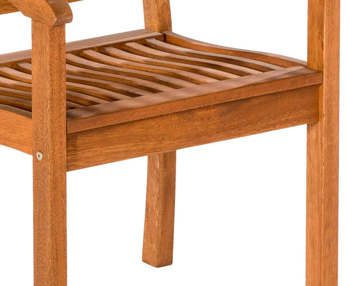 GARTENSESSEL Holz Naturfarben  - Naturfarben, KONVENTIONELL, Holz (57,5/107/118cm) - Gardenson