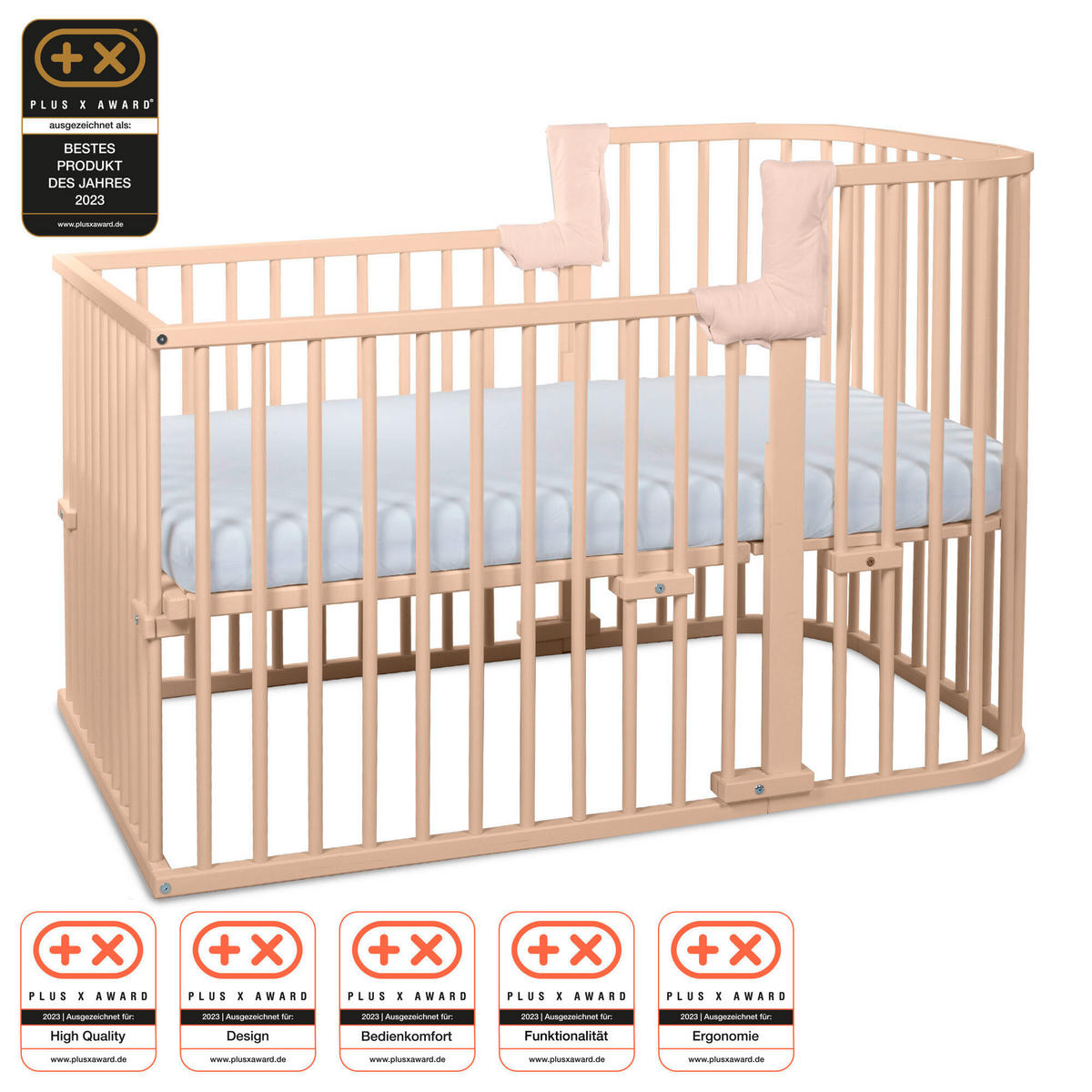 GITTERBETT 95/94/79 cm  - Beige, Basics, Holz (95/94/79cm) - Babybay