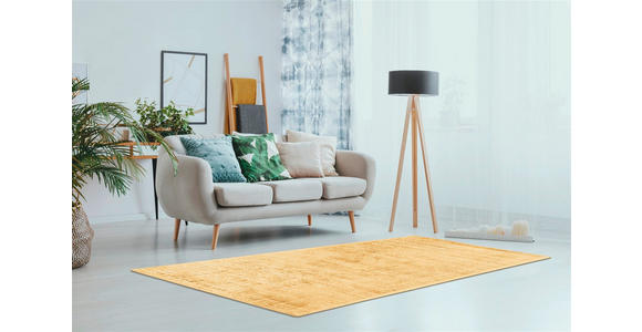 FLACHWEBETEPPICH 120/170 cm Karma Goldfarben  - Goldfarben, Basics, Textil (120/170cm) - Novel