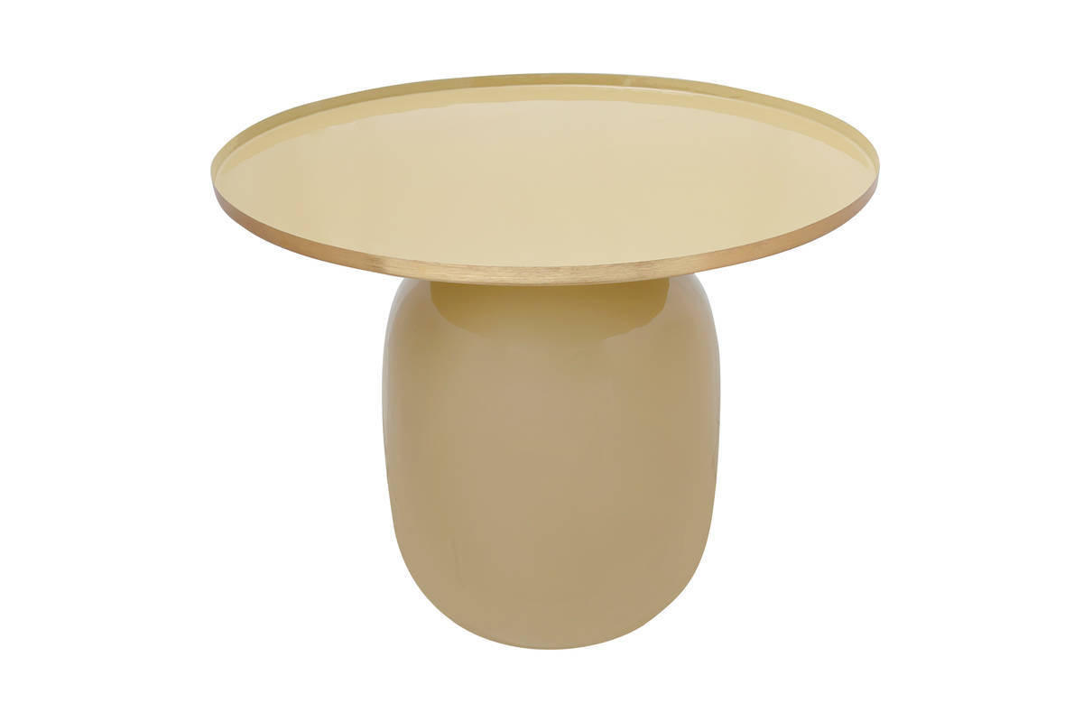 BEISTELLTISCH 51/51/41 cm Goldfarben, Olivgrün rund  - Goldfarben/Olivgrün, Trend, Metall (51/51/41cm) - Kayoom