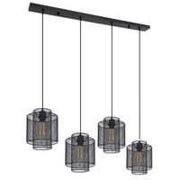 HÄNGELEUCHTE 98/20/120 cm   - Schwarz, Basics, Metall (98/20/120cm) - Globo