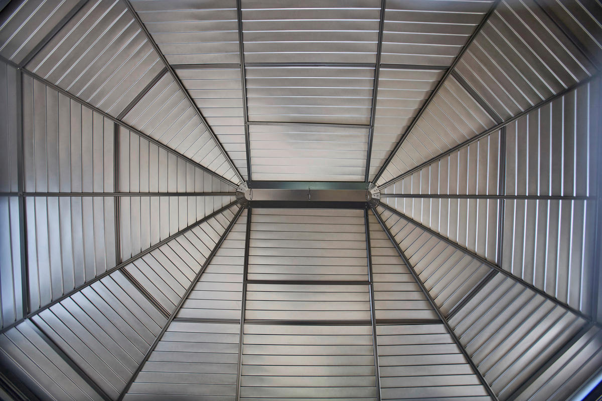 PAVILLON 594/281/384 cm Aluminium  - Anthrazit, Basics, Metall (594/281/384cm) - Ambia Garden