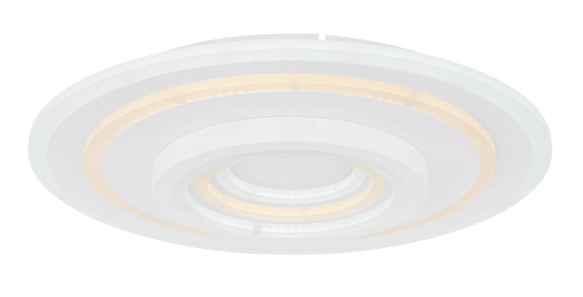 STROPNA LED-SVETILKA  Bafur 50 W//3000-6000 K/230 V/ - bela, Design, kovina/umetna masa (49,5/7cm) - Globo