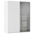 SCHWEBETÜRENSCHRANK 201/223/68 cm 2-türig Weiß  - Weiß, KONVENTIONELL, Glas/Holzwerkstoff (201/223/68cm) - Novel