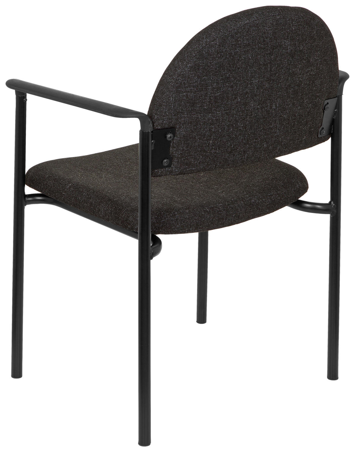 BESUCHERSTUHL Schwarz, Dunkelgrau  - Dunkelgrau/Schwarz, Basics, Kunststoff/Textil (55/84/42cm) - MID.YOU