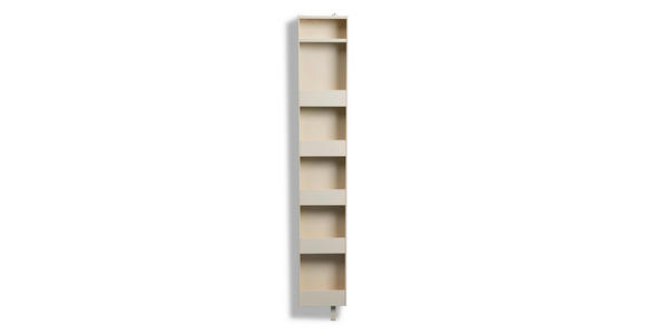 SCHUHSCHRANK  in 29/175/12 cm  - Creme, Design, Glas/Metall (29/175/12cm) - Xora