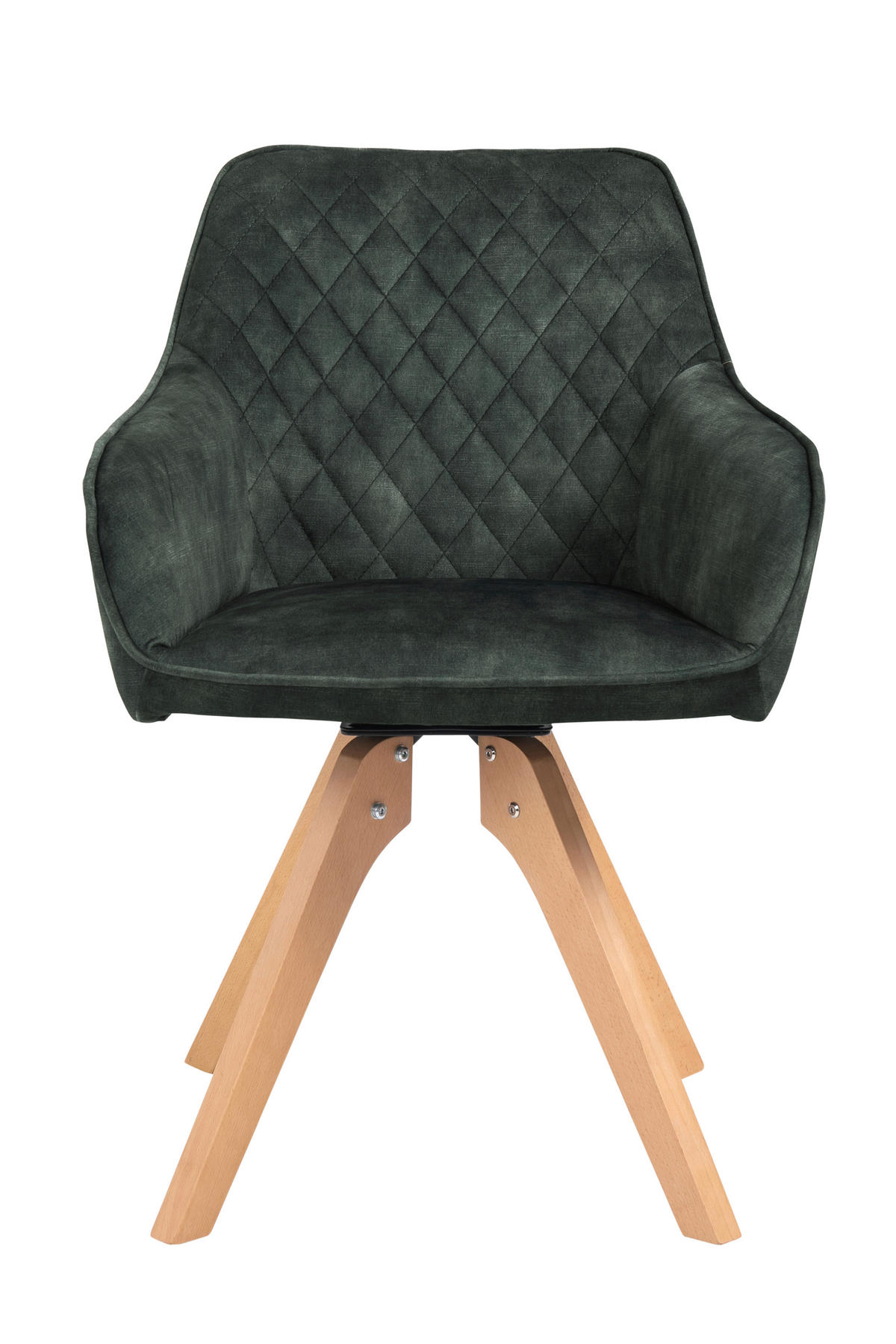 ARMLEHNSTUHL  in Samt  - Dunkelgrün/Eichefarben, MODERN, Holz/Textil (59/85/61cm) - Livetastic