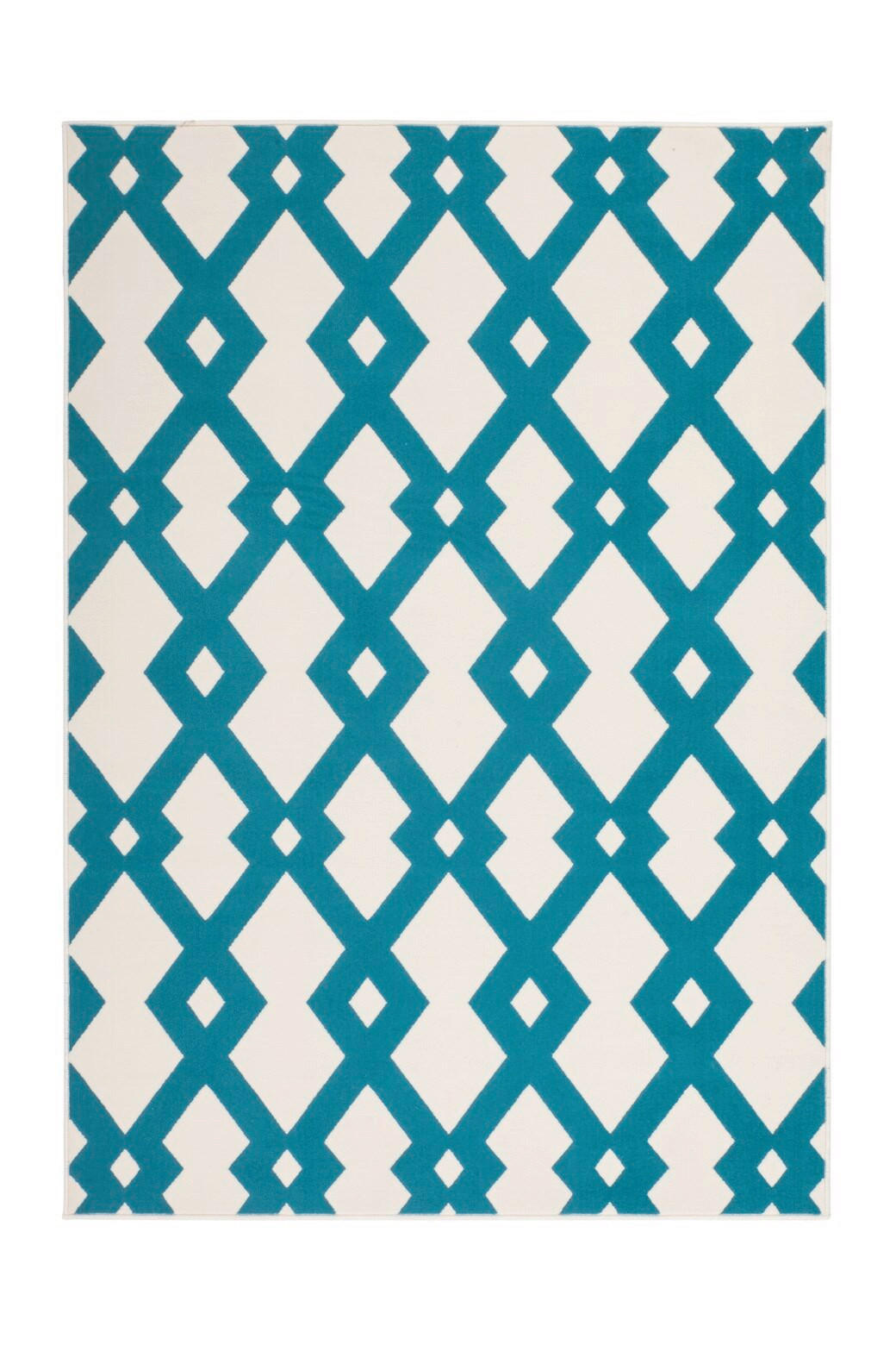 Covor Cu Țesătură Plată  - bej/turcoaz, Basics, textil (160/230cm) - Kayoom