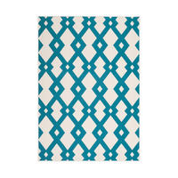 Covor Cu Țesătură Plată  - bej/turcoaz, Basics, textil (160/230cm) - Kayoom