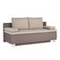 SCHLAFSOFA Braun, Hellbraun - Hellbraun/Chromfarben, Design, Textil/Metall (195/96/82cm) - NOVEL