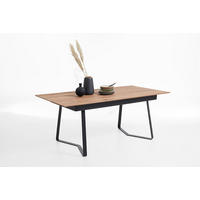 ESSTISCH Kerneiche massiv rechteckig Anthrazit, Eichefarben  - Eichefarben/Anthrazit, KONVENTIONELL, Holz/Metall (190/95/76cm) - Schöner Wohnen