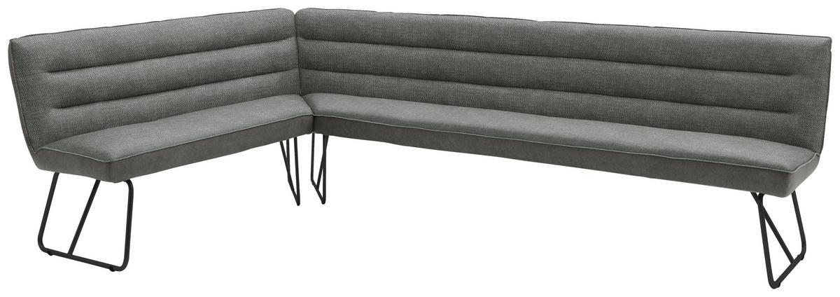 ECKBANK 174/264 cm  in Grau, Schwarz  - Schwarz/Grau, Design, Textil/Metall (174/264cm) - Dieter Knoll