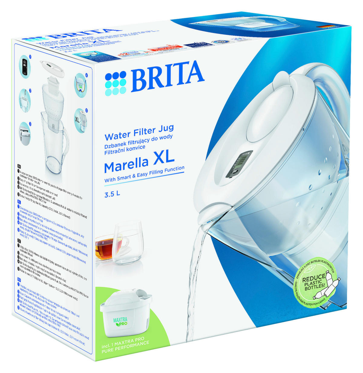 VRČ     3,5 l    Marella  - bijela visoki sjaj, Basics, plastika (3,5l) - Brita