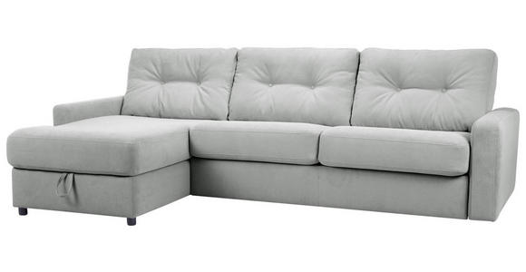 ECKSOFA Grau Webstoff - Schwarz/Grau, KONVENTIONELL, Kunststoff/Textil (160/270cm) - Carryhome