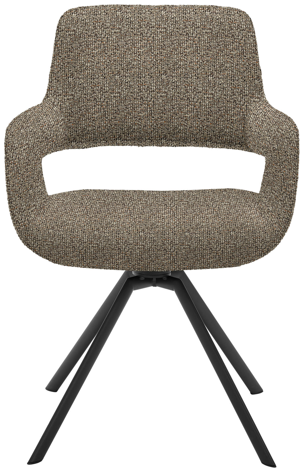 ARMLEHNSTUHL  in Stahl Struktur  - Anthrazit/Braun, Design, Textil/Metall (59/86/63cm) - Venjakob