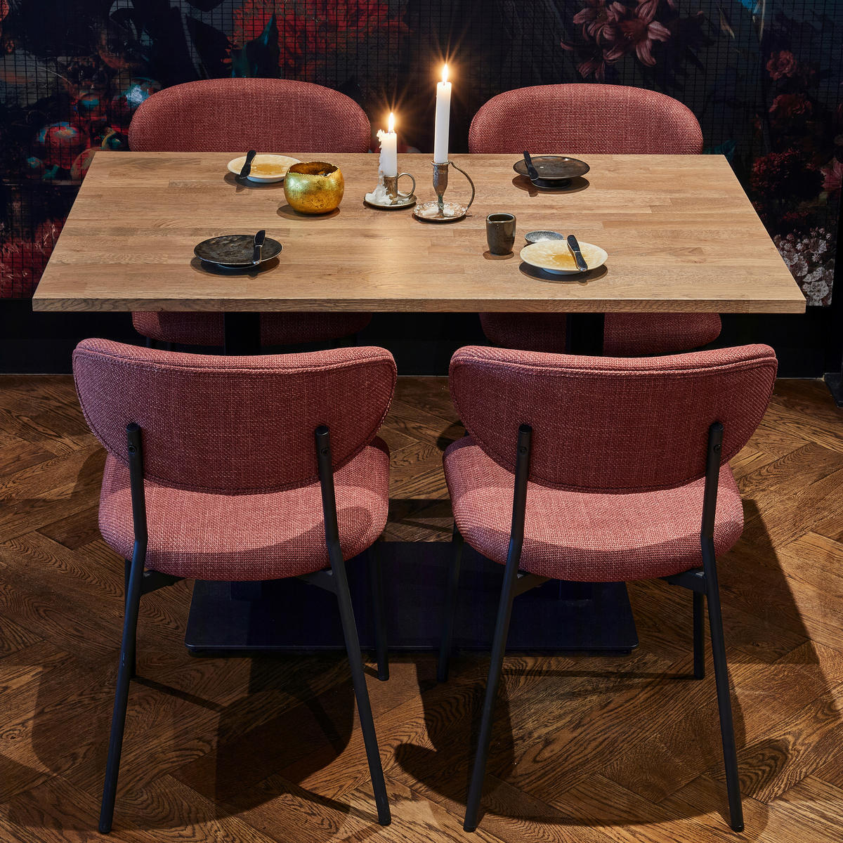 TISCHGESTELL in Metall   - Schwarz, MODERN, Metall (80/72/40cm) - Livetastic