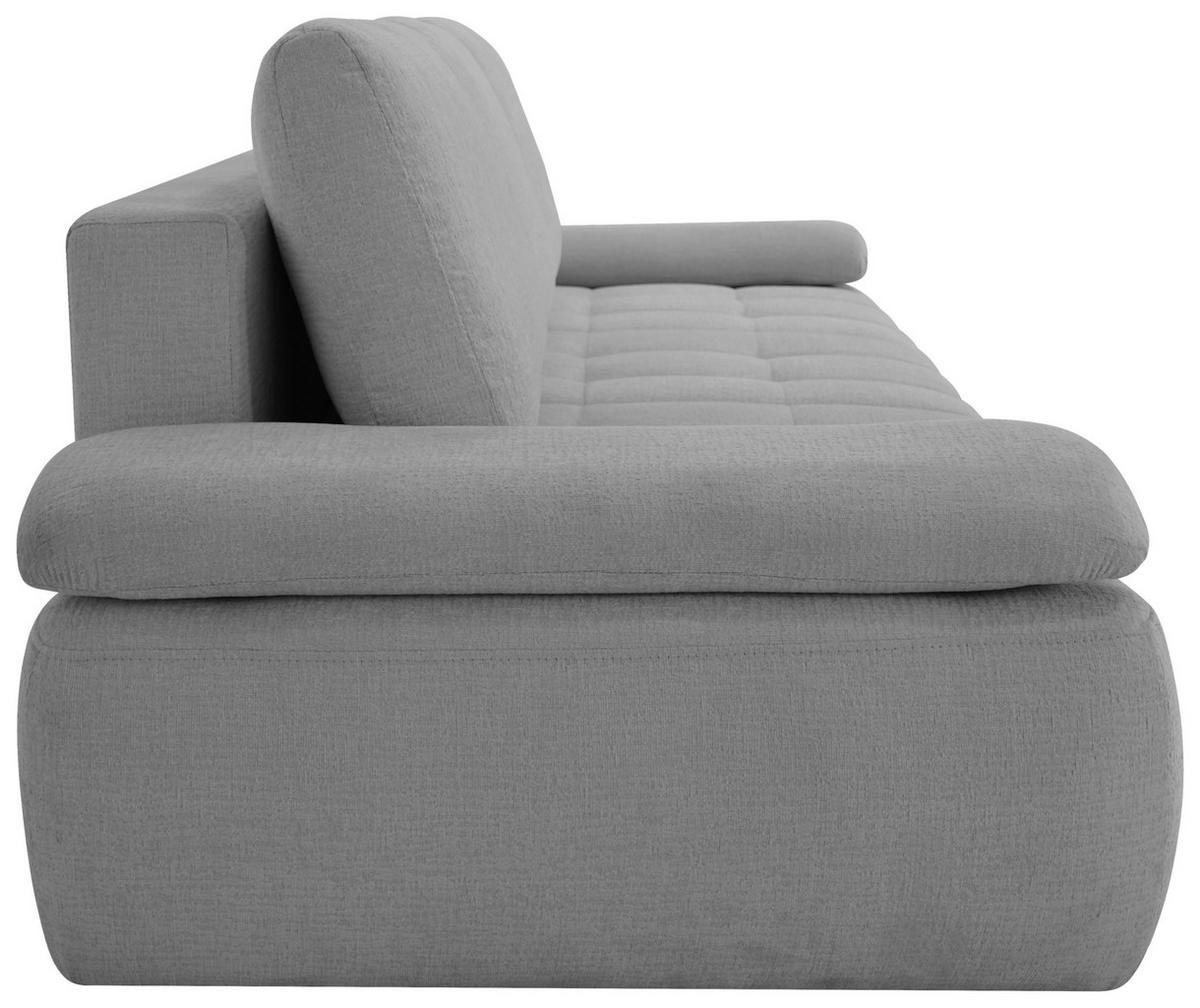 SCHLAFSOFA  mit Bettkasten erhältlich, Bettfunktion erhältlich Chenille, Jacquard Hellgrau  - Hellgrau/Schwarz, Design, Kunststoff/Textil (255/89/109cm) - MID.YOU