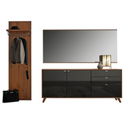 GARDEROBE - Nussbaumfarben/Graphitfarben, Design, Holz/Holzwerkstoff (272/217/40cm) - Invivus