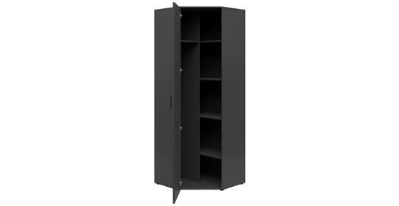 ECKSCHRANK 101/195/79 cm Graphitfarben - Schwarz/Graphitfarben, MODERN, Holzwerkstoff/Kunststoff (101/195/79cm) - Carryhome