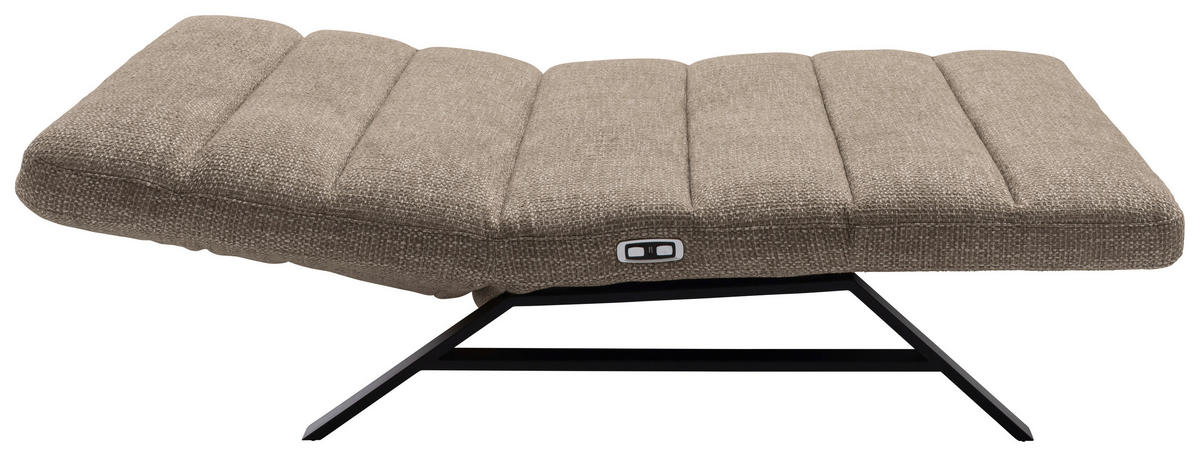 RELAXLIEGE Chenille Greige  - Greige/Schwarz, Design, Textil/Metall (120/54-113/158-198cm) - Pure Home Lifestyle