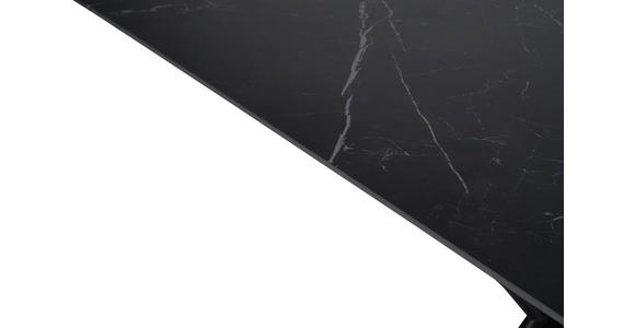 ESSTISCH Schwarz rechteckig  ausziehbar  - Schwarz, Design, Keramik/Metall (120-179/80/76cm) - Belluti