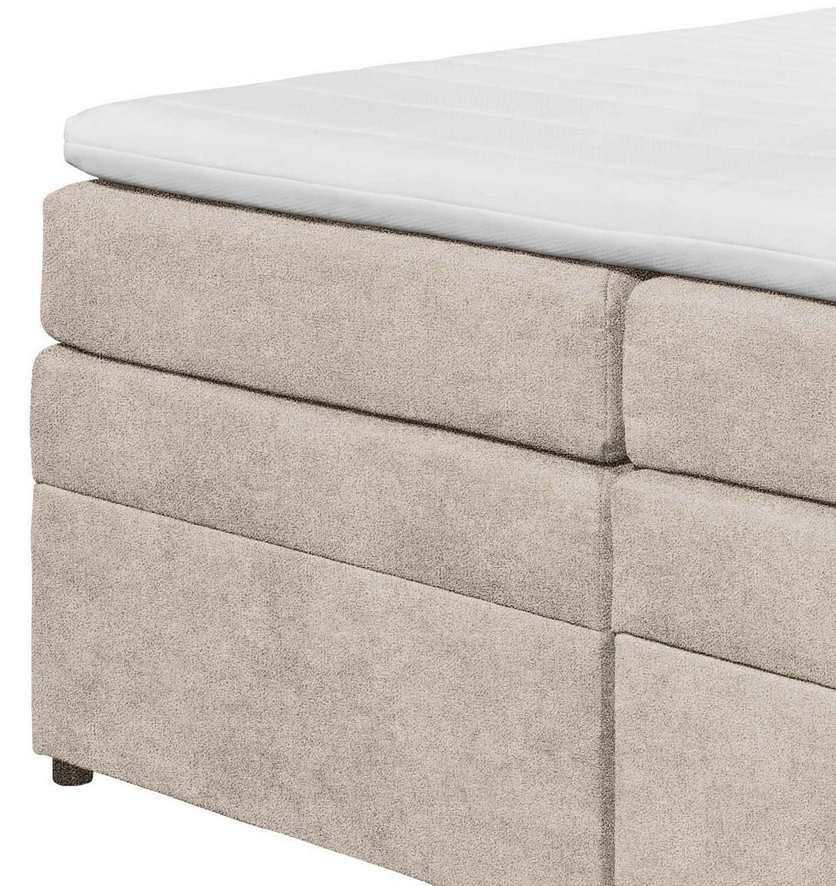 BOXSPRING-ÁGY 180/200 cm  homok  - homok, Konventionell, műanyag/textil (180/200cm) - MID.YOU