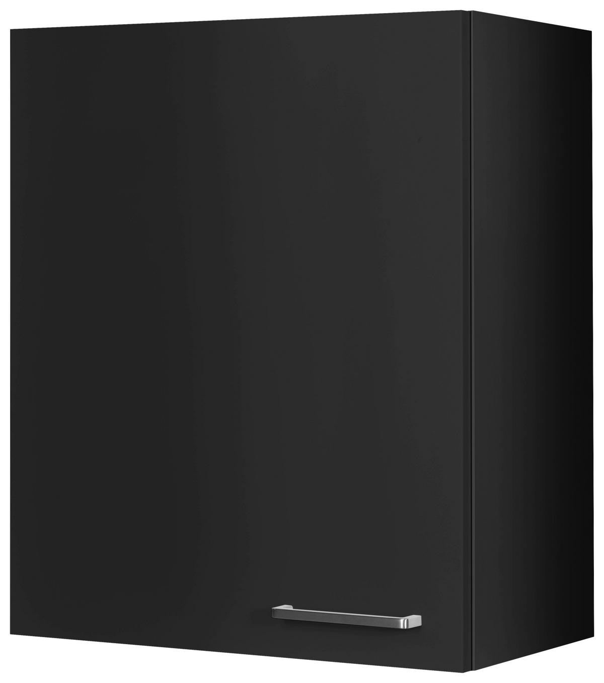 KÜCHENOBERSCHRANK 60/72/35 cm  in Schwarz  - Edelstahlfarben/Schwarz, MODERN, Holzwerkstoff (60/72/35cm) - Nobilia