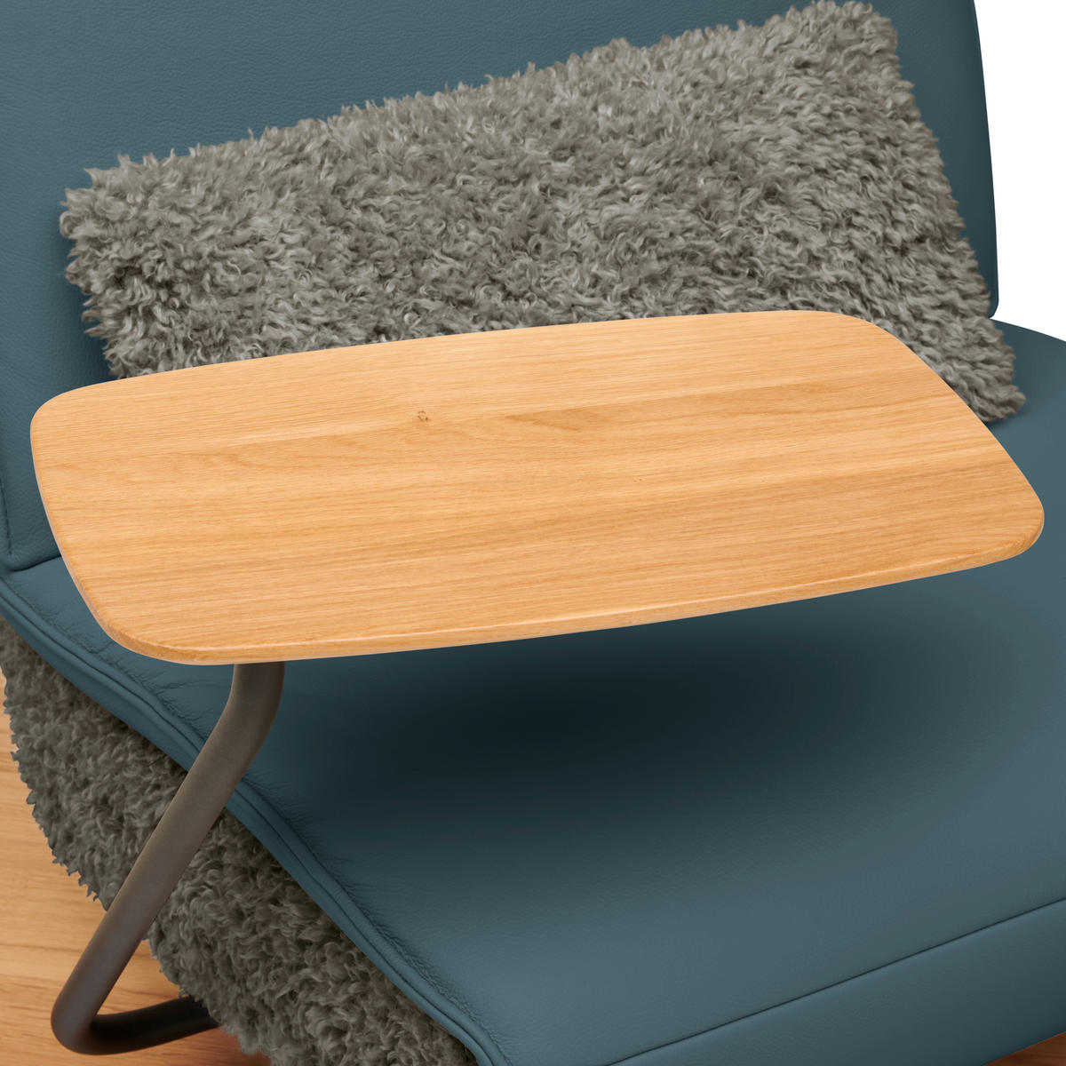 2-SITZER-SOFA  in Hochflor Echtleder Opal, Greige  - Greige/Opal, Design, Leder/Holz (240/65/104cm) - Koinor