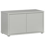 GARDEROBENBANK - Hellgrau/Grau, MODERN, Kunststoff (74,5/41,5/34,9cm) - Carryhome