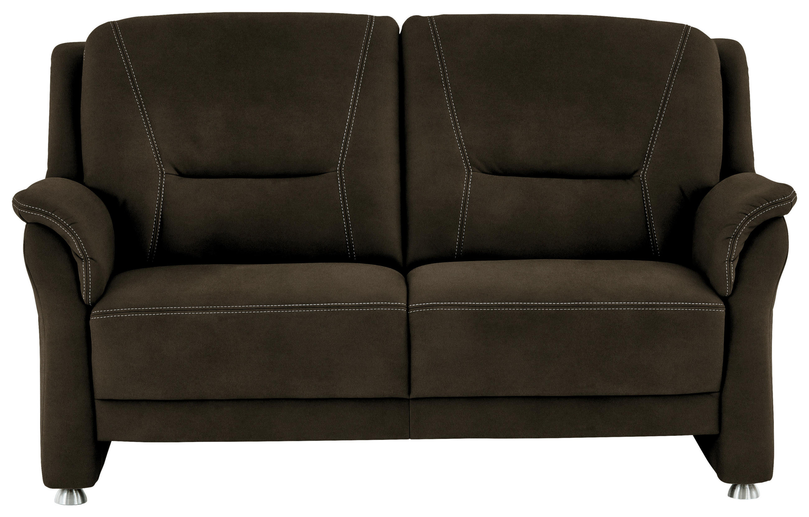 2,5-SITZER in Mikrofaser Grün  - Beige/Alufarben, Konventionell, Textil/Metall (172/100/89cm) - Beldomo Comfort