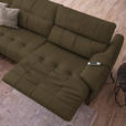ECKSOFA in Echtleder Taupe  165/313 cm  - Taupe/Cognac, Design, Leder/Metall (165/313cm) - Emilio Belluti