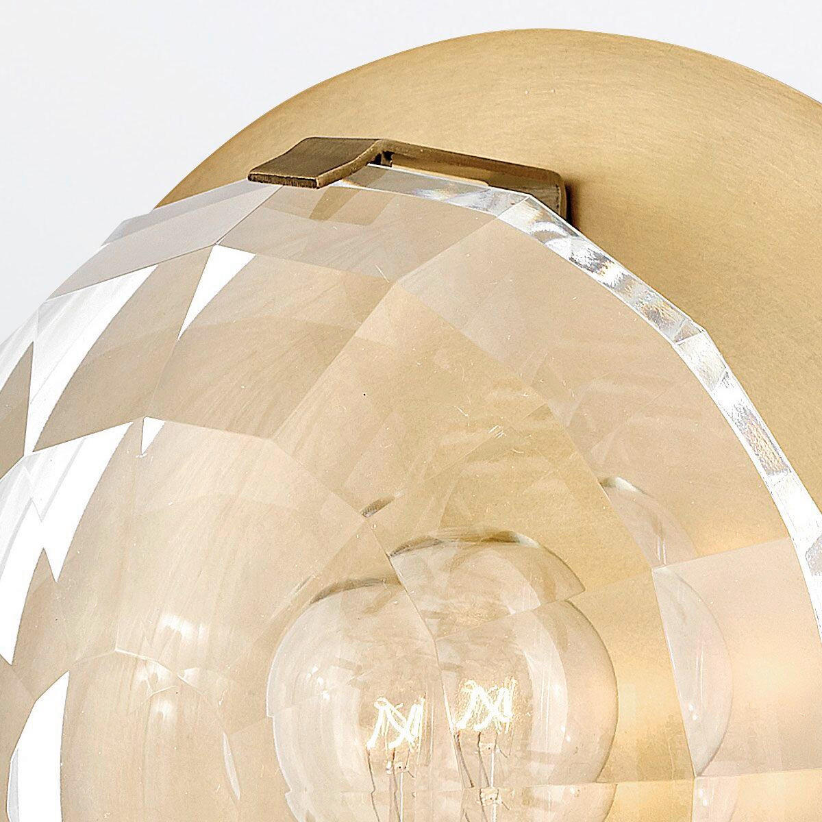 WANDLEUCHTE Quintiesse 22/22/10,5 cm  - Messingfarben, Design, Glas/Metall (22/22/10,5cm) - Elstead Lighting