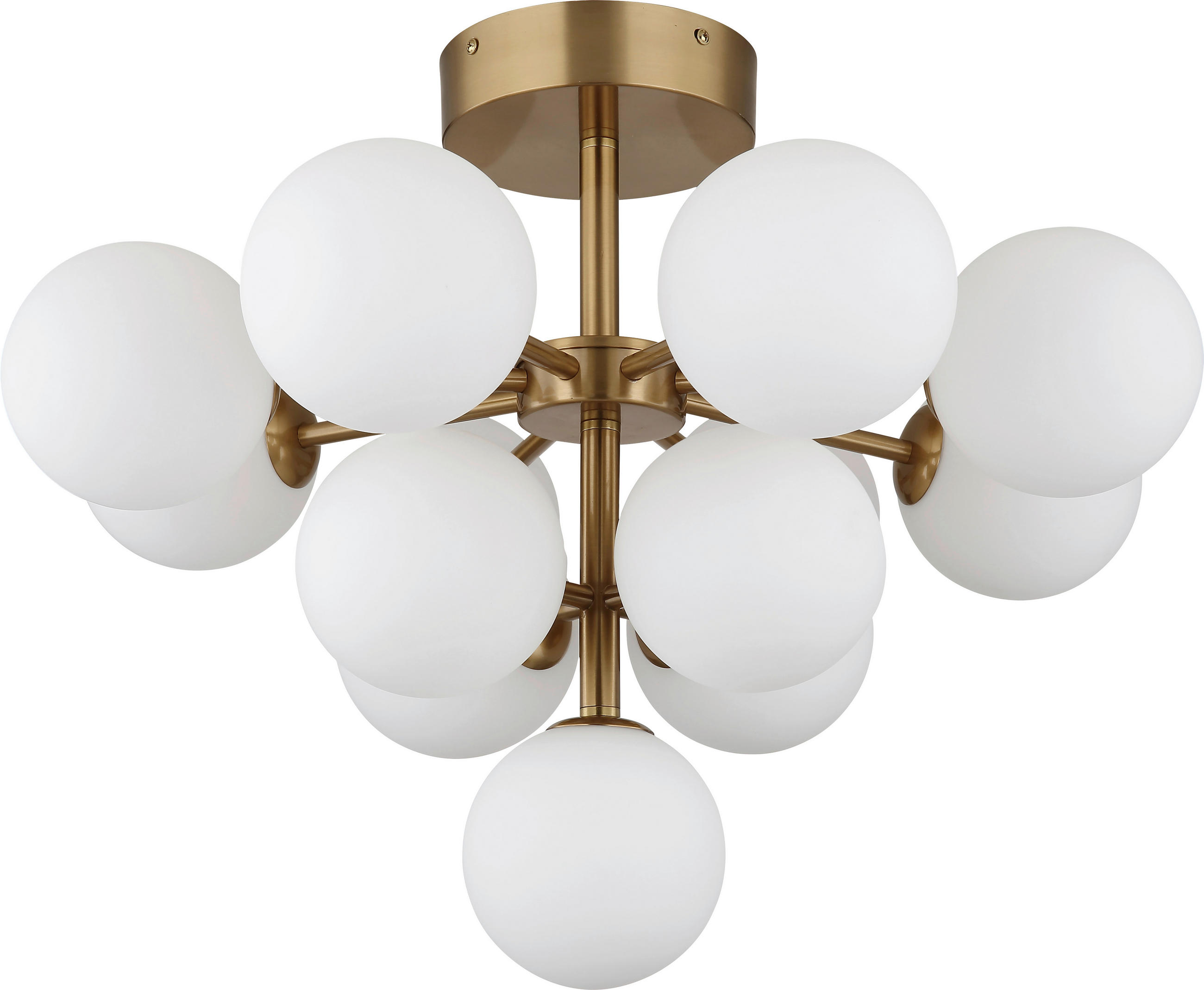 DECKENLEUCHTE  56/43 cm    - Goldfarben, MODERN, Glas/Metall (56/43cm) - Novel