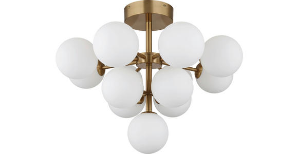 DECKENLEUCHTE  56/43 cm    - Goldfarben, MODERN, Glas/Metall (56/43cm) - Novel