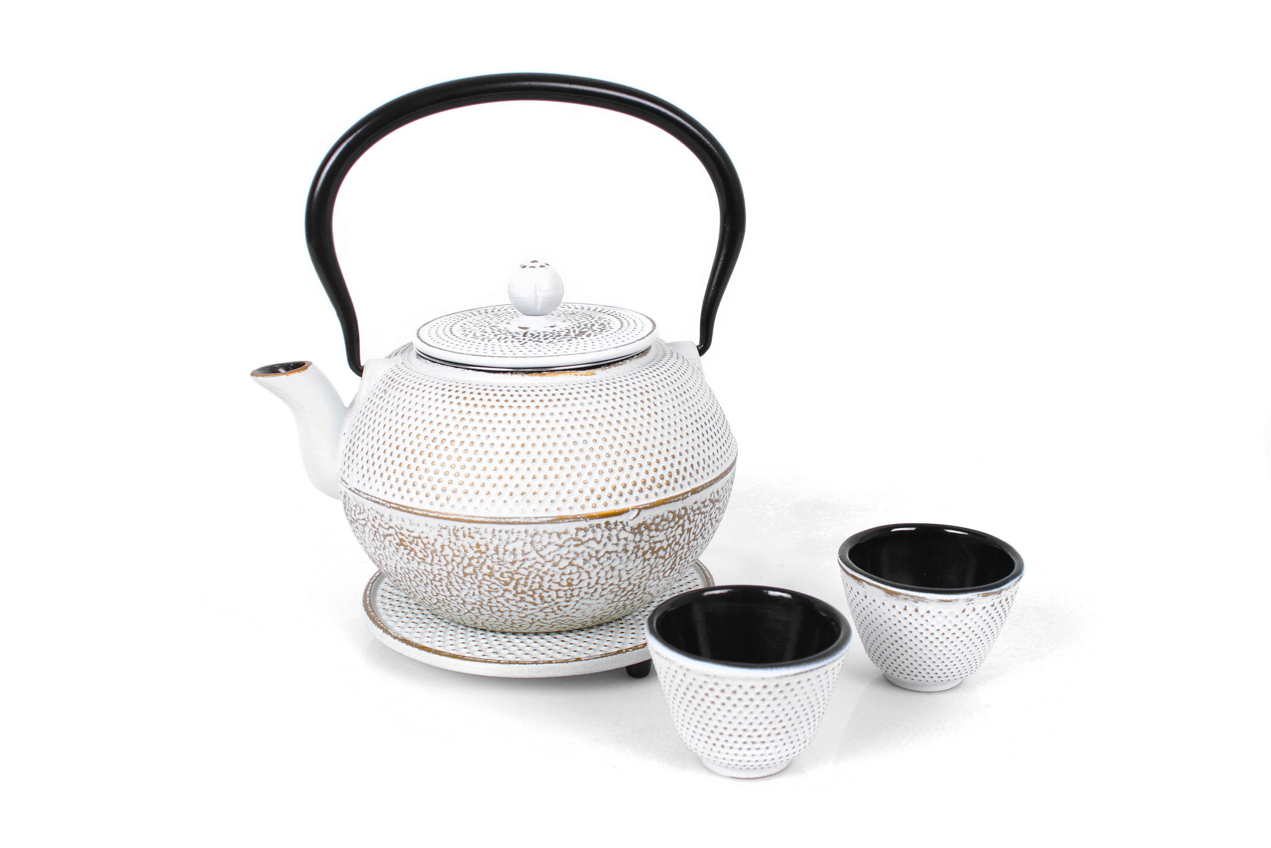 SET MED TEKANNA  - cremefärgad, Basics, metall (1100ml) - Echtwerk