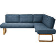 ECKBANK 240/174 cm  in Eichefarben, Dunkelblau  - Eichefarben/Dunkelblau, Design, Holz/Textil (240/174cm) - Dieter Knoll
