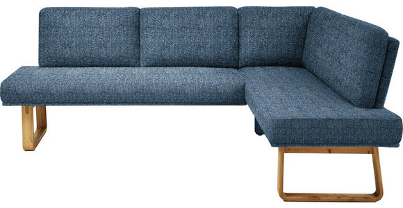 ECKBANK 240/174 cm  in Eichefarben, Dunkelblau  - Eichefarben/Dunkelblau, Design, Holz/Textil (240/174cm) - Dieter Knoll