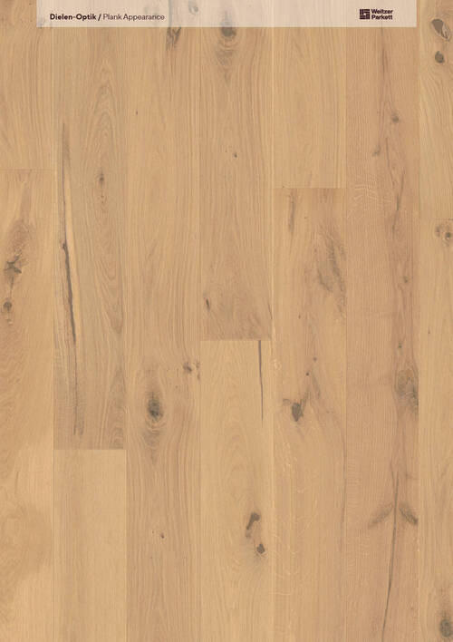 Landhausdiele Eiche Kaschmir  per  m² - Eichefarben/Grauweiß, Trend, Holz (180/17,5/1,1cm) - Waldwelt