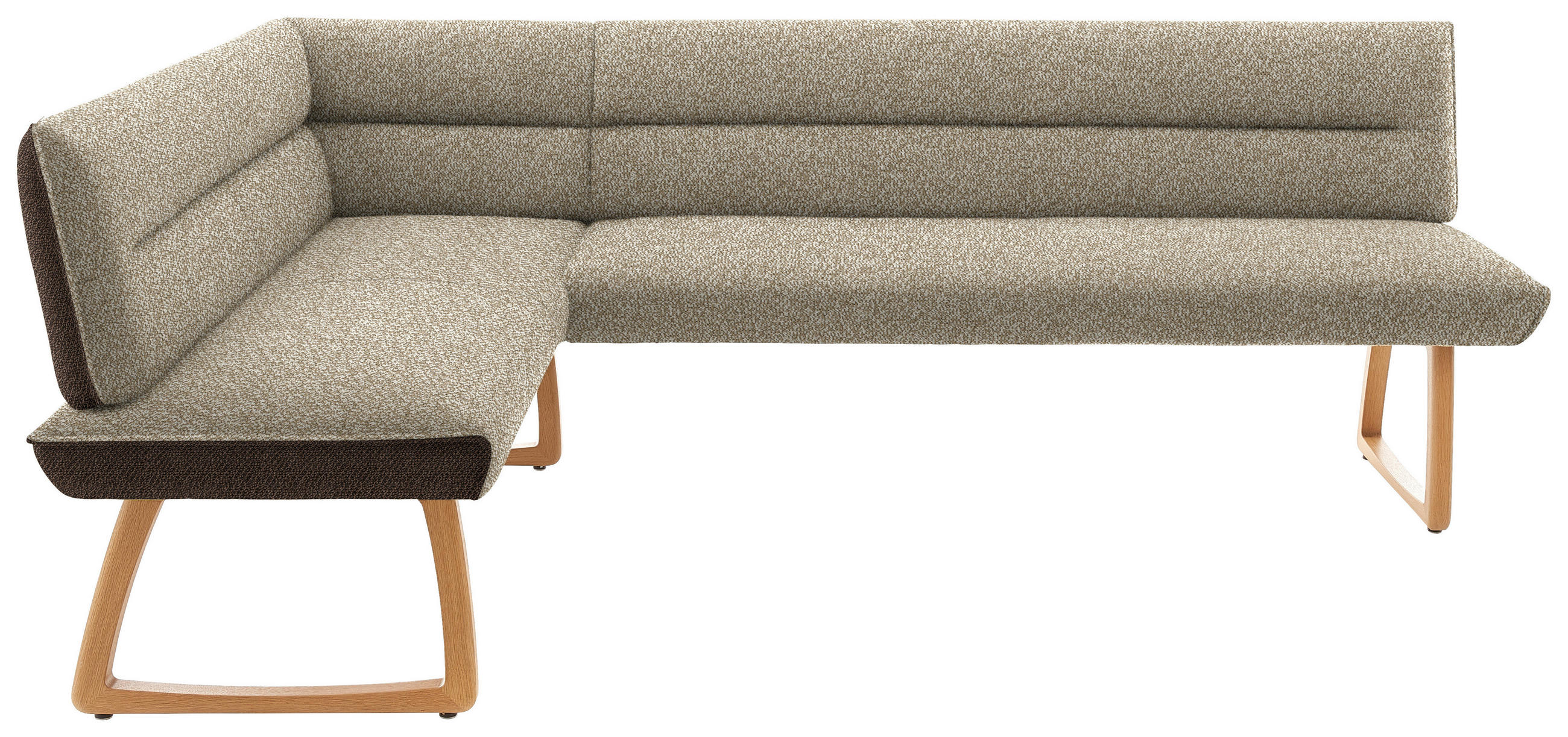 ECKBANK 162/237 cm  in Braun, Beige  - Eichefarben/Beige, Design, Holz/Textil (162/237cm) - Koinor