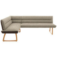 ECKBANK 162/237 cm  in Braun, Beige  - Eichefarben/Beige, Design, Holz/Textil (162/237cm) - Koinor