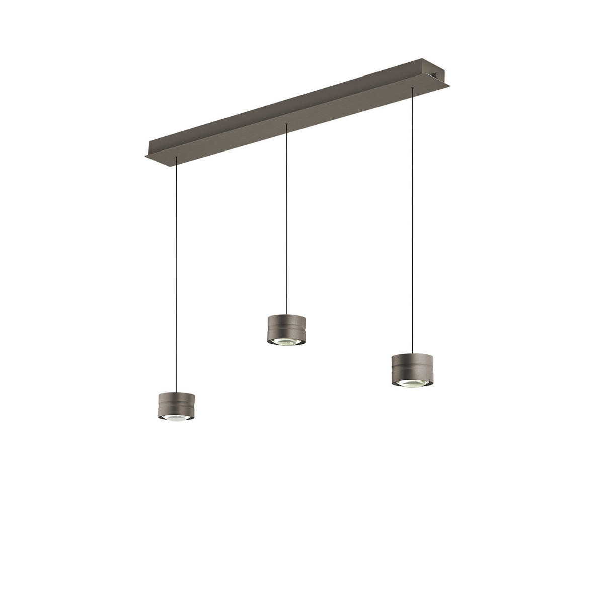 LED-HÄNGELEUCHTE MIKA 110/11/30-180 cm   - Bronzefarben, Design, Metall (110/11/30-180cm) - elements by BANKAMP