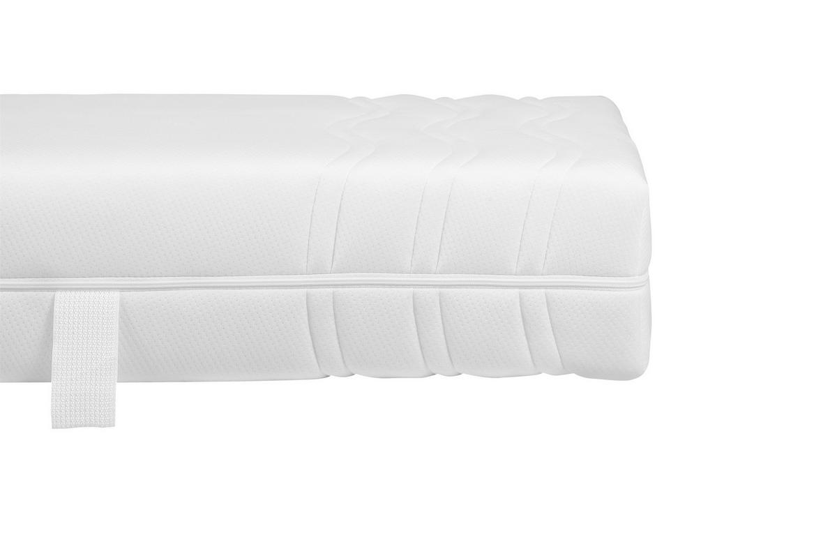 KOMFORTSCHAUMMATRATZE 90/200 cm Höhe ca. 21 cm 7 -Zonen - Weiß, Basics, Textil (90/200cm) - Visionight