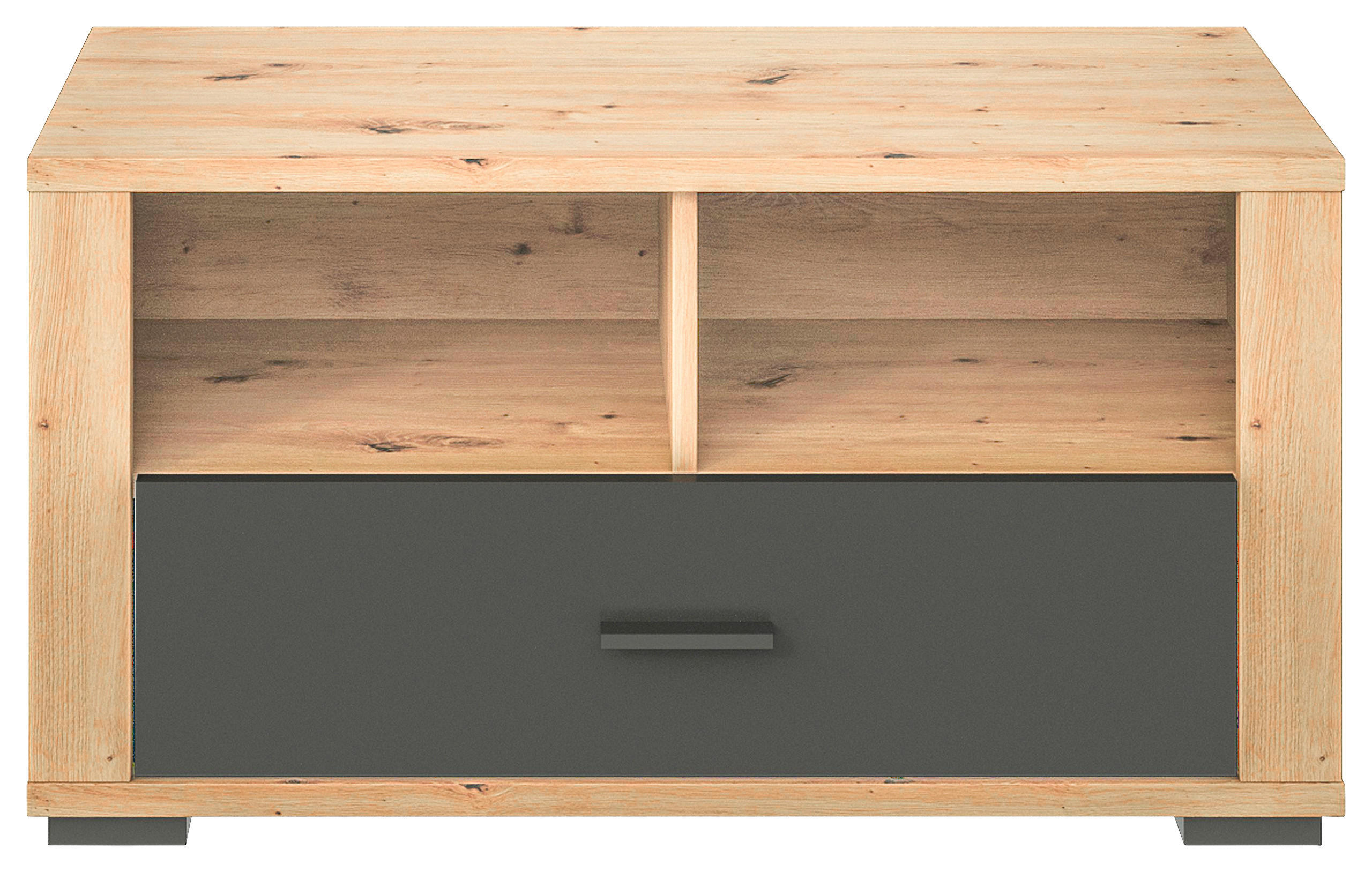GARDEROBENBANK 85/45/38 cm  - Eichefarben/Anthrazit, Konventionell, Holzwerkstoff/Kunststoff (85/45/38cm) - Xora